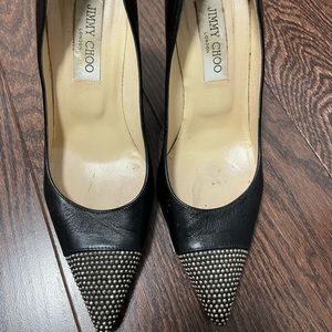 Jimmy Choo studded black leather heels. Size 37